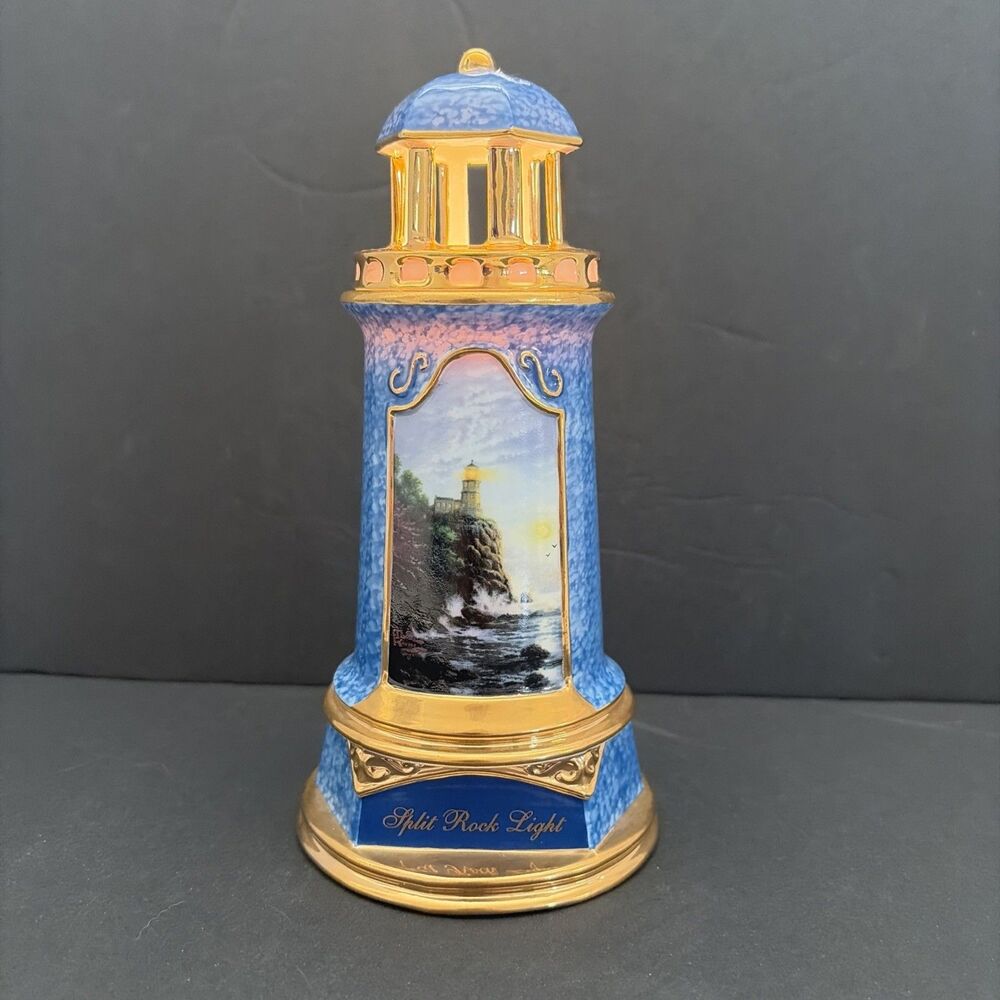 Thomas Kinkade Split Rock Light Porcelain Illuminated Lighthouse 2004